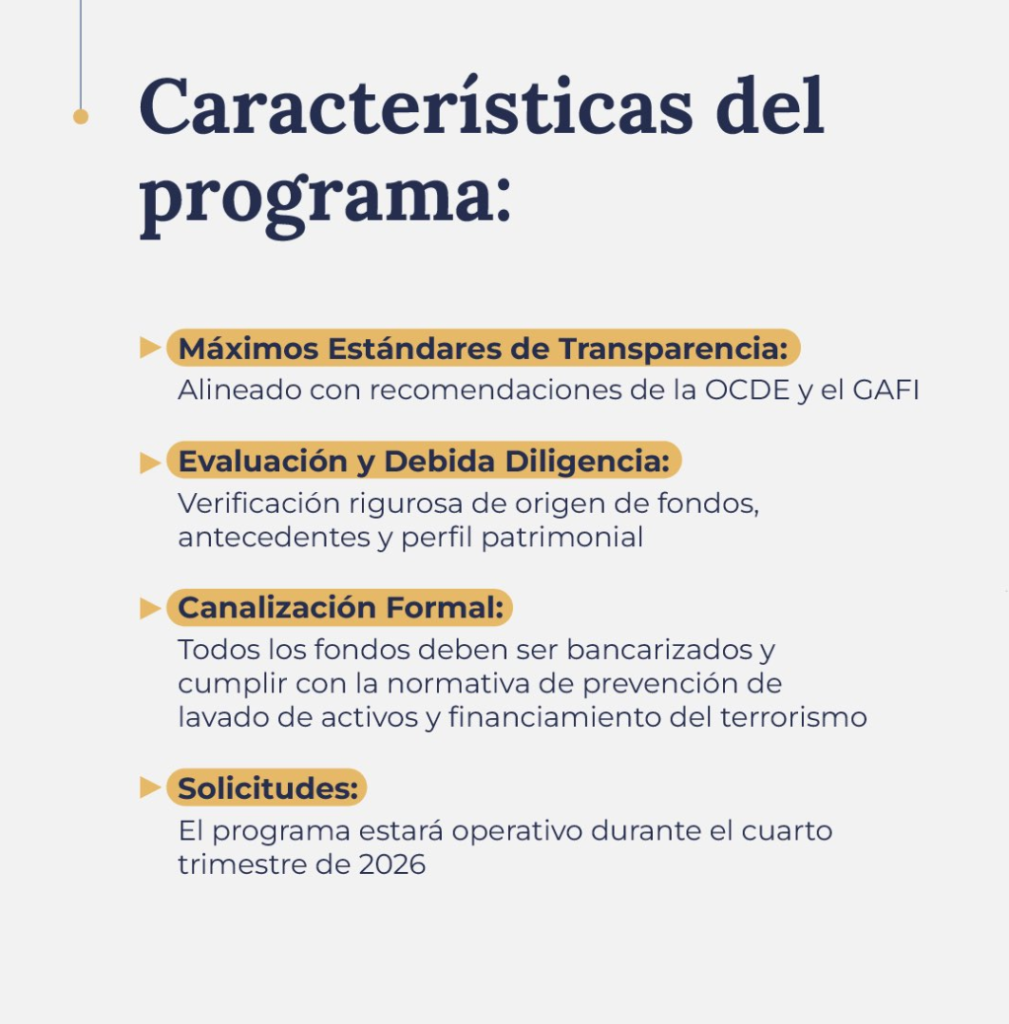 El programa comenzará a recibir solicitudes durante el cuarto trimestre de 2026 y contempla dos alternativas para el solicitante principal: